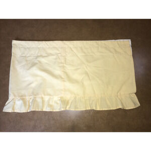 Vintage Yellow Valance Ruffled Edge w/ White Backing 15" x 50" Cottage Core 1980